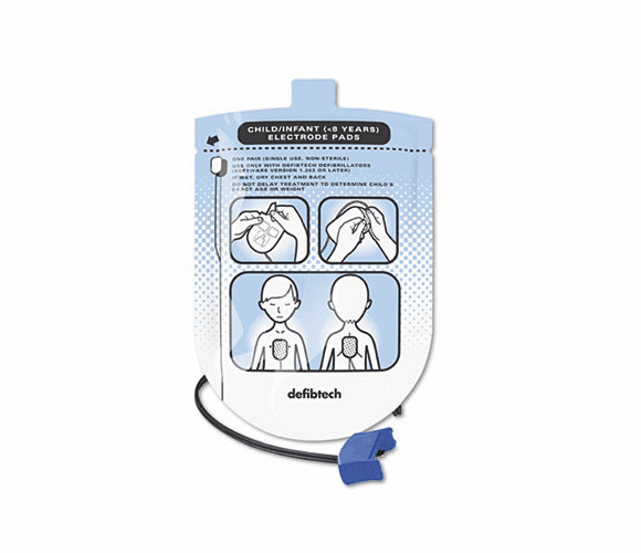 DFBDDP200P Pediatric Defibril. Pads, Infant-8, for Software Ver.1.203 or Later By DEFIBTECH, LLC