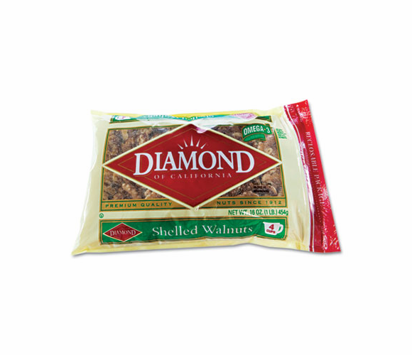 DFD04211 Shelled Walnuts, 1 lb Bag By DIAMOND FOODS