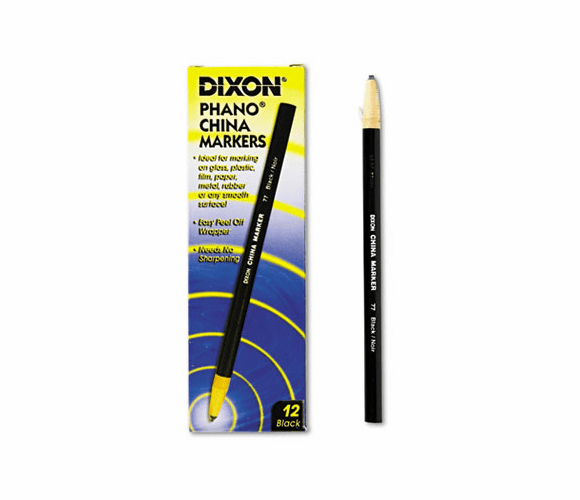 DIX00077 China Marker, Black, Dozen By DIXON TICONDEROGA CO.
