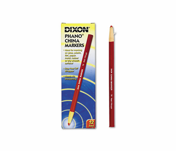 DIX00079 China Marker, Red, Dozen By DIXON TICONDEROGA CO.