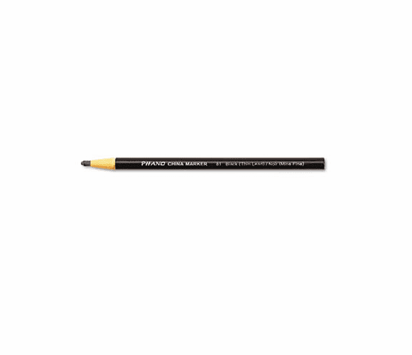 DIX00081 China Marker, Black, Thin, Dozen By DIXON TICONDEROGA CO.