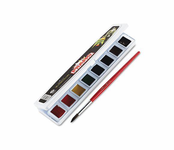 DIX08000 Professional Watercolors, 8 Assorted Colors,Half Pans By DIXON TICONDEROGA CO.