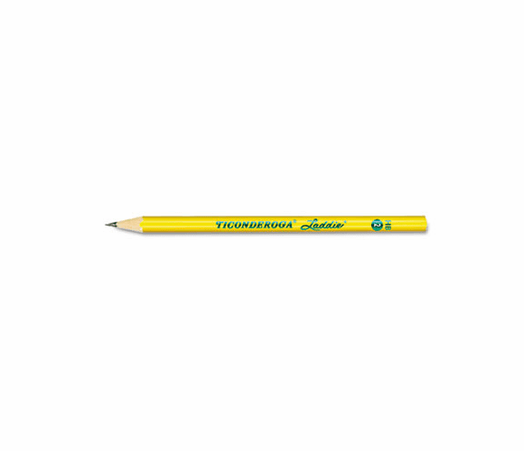 DIX13040 Ticonderoga Laddie Woodcase Pencil w/o Eraser, HB #2, Yellow Barrel, Dozen By DIXON TICONDEROGA CO.