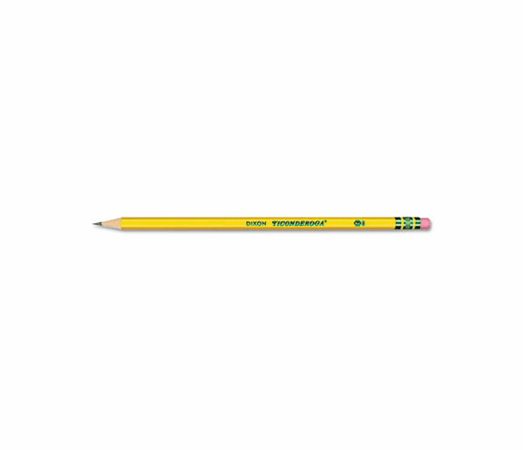 DIX13080 Ticonderoga Beginners Wood Pencil w/o Eraser, #2, Yellow Barrel, Dozen By DIXON TICONDEROGA CO.