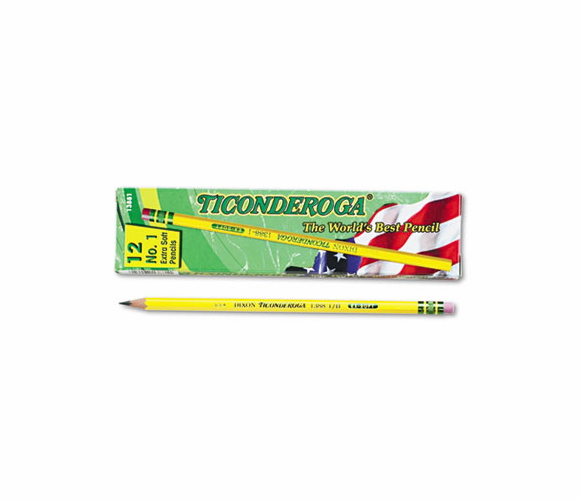 DIX13881 Woodcase Pencil, B #1, Yellow Barrel, Dozen By DIXON TICONDEROGA CO.