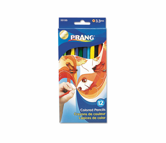 DIX22120 Prang Colored Wood Pencil Set, 3.3 mm, 12 Assorted Colors, 12 Pencils/Set By DIXON TICONDEROGA CO.