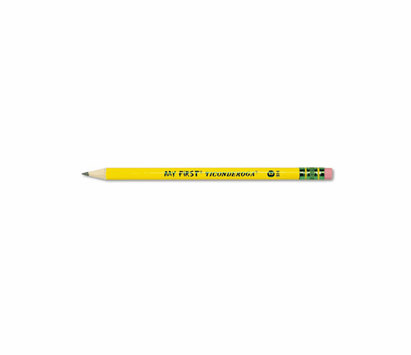DIX33312 My First Ticonderoga Woodcase Pencil, HB #2, Yellow Barrel, 12/Pack By DIXON TICONDEROGA CO.