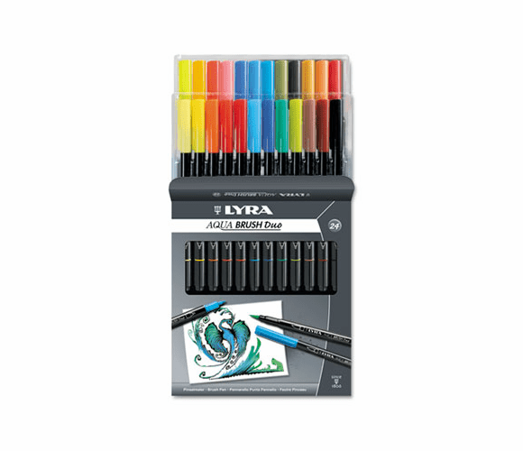 DIX6521240 Dual Tip Marker, Assorted, 24 per Pack By DIXON TICONDEROGA CO.