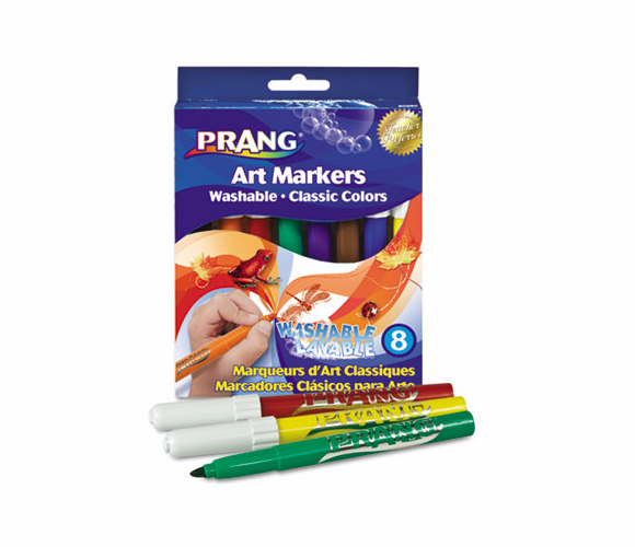 DIX80680 Washable Markers, Eight Assorted Colors, 8/Set By DIXON TICONDEROGA CO.