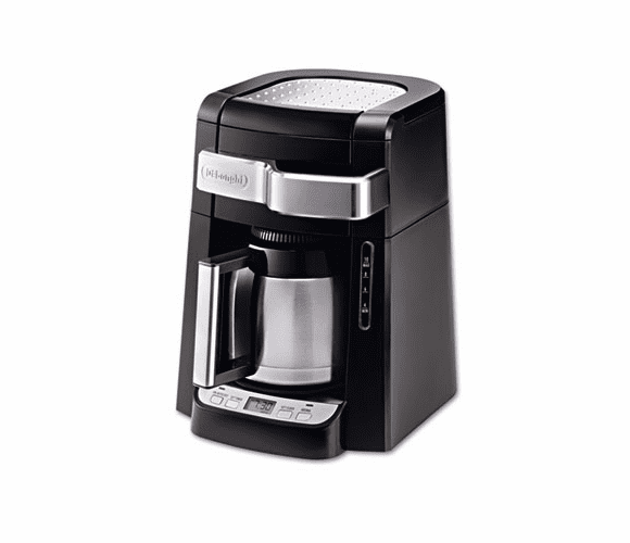 DLODCF2210TTC 10-Cup Frontal Access Coffee Maker, Black By DELONGHI