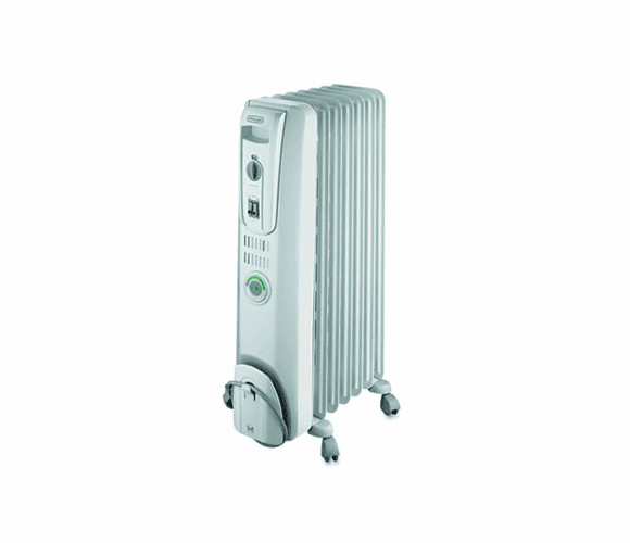 DLOEW7707CM ComforTemp Oil-Filled Radiator, Off-White, 13.8 x 9.1 x 25.2 By DELONGHI