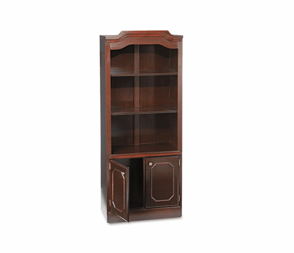 DMI735009 Governor's Series Bookcase With Doors, 3 Shelves, 30w x 14d x 74h, Mahogany By DMI FURNITURE, INC.