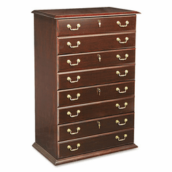 DMI735017 Governor's Series Four-Drawer Lateral File, Laminate, 36w x 22d x 56h, Mahogany By DMI FURNITURE, INC.