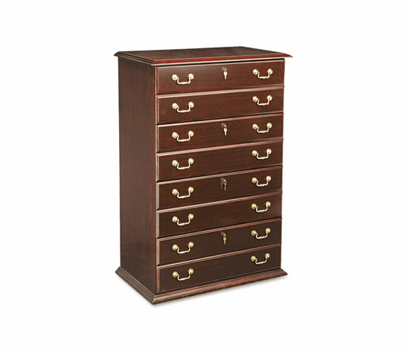 DMI735017 Governor's Series Four-Drawer Lateral File, Laminate, 36w x 22d x 56h, Mahogany By DMI FURNITURE, INC.