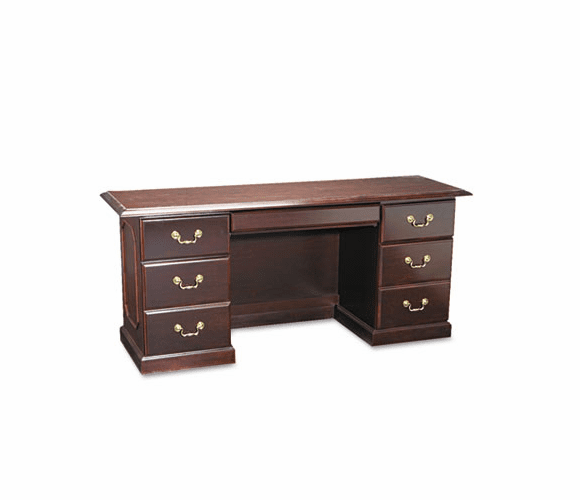 DMI735021 Governor's Series Kneespace Credenza, 66w x 20d x 30h, Mahogany By DMI FURNITURE, INC.