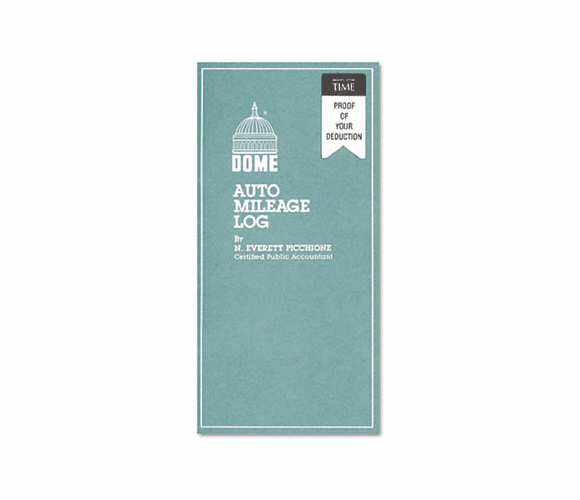 DOM770 Auto Mileage Log, Undated, 3 1/4 x 6 1/4, 32 Forms By DOME PUBLISHING COMPANY