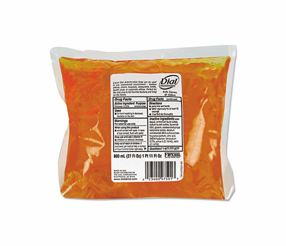 DPR97501CT Liquid Dial Gold Soap Refill, Unscented Liquid, Dispenser, 800ml Bag, 12/Carton By DIAL PROFESSIONAL