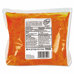 DPR97501EA Liquid Gold Soap Refill, Unscented Liquid, Dispenser, 800ml Bag By DIAL PROFESSIONAL