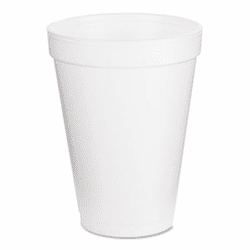 DRC12J12 Drink Foam Cups, 12 oz., White, 40 Bags of 25/Carton By DART