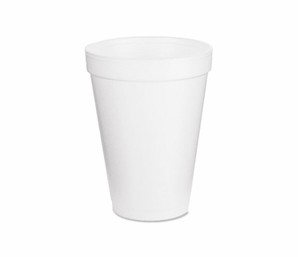DRC12J12 Drink Foam Cups, 12 oz., White, 40 Bags of 25/Carton By DART