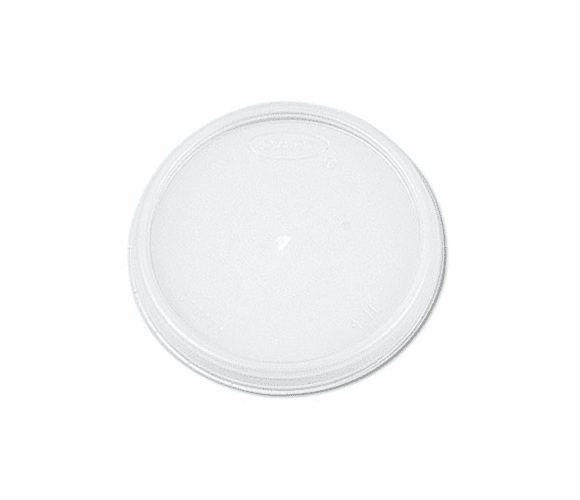DRC12JL Plastic Lids, for 12 oz. Hot/Cold Foam Cups, Vented, 1000 Lids/Carton By DART