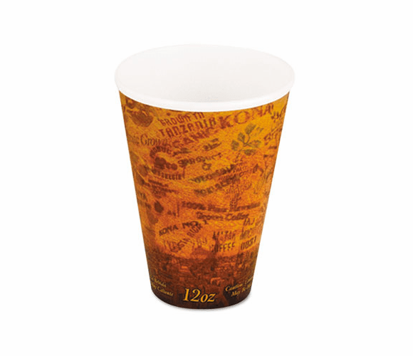 DRC12U16ESC Foam Hot/Cold Cups, 12 oz., Brown/Black, 1000/Carton By DART