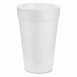 DRC16J16 Drink Foam Cups, 16 oz., White, 40 Bags of 25/Carton By DART