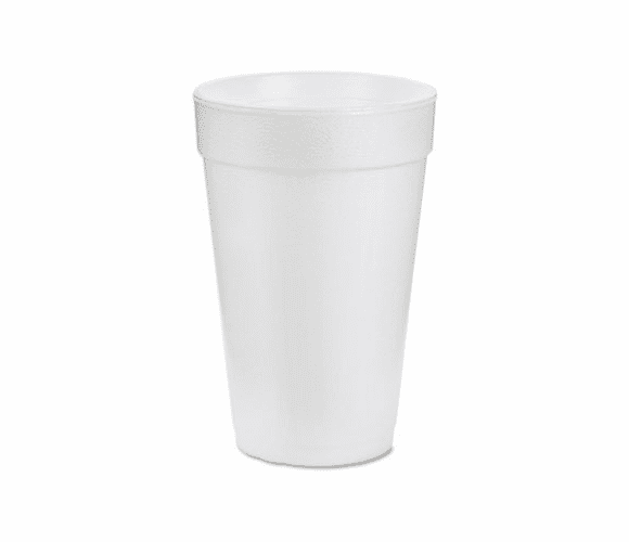 DRC16J16 Drink Foam Cups, 16 oz., White, 40 Bags of 25/Carton By DART