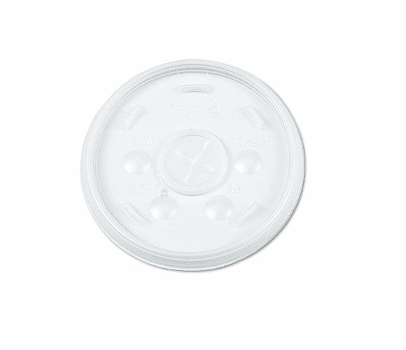 DRC16SL Plastic Lids, for 16-oz. Hot/Cold Foam Cups, Slip-Thru Lid, WE, 1000/Carton By DART