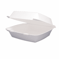 DRC85HT1 Carryout Food Containers,Foam Hinged 1-Compartment,8-3/8x7-7/8x3-1/4,200/Carton By DART