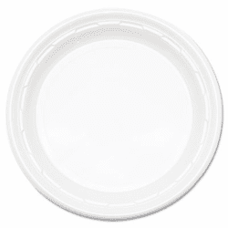 DRC9PWFPK Famous Service Plastic Impact Dinnerware, Plate,9", WE, 125/Pack By DART