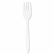 DRCF6BW Style Setter Mediumweight Plastic Forks, White, 1000/Carton By DART