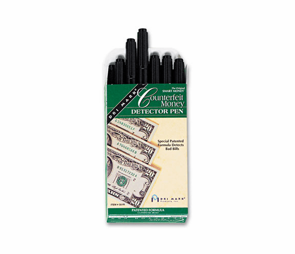DRI351R1 Smart Money Counterfeit Bill Detector Pen for Use w/U.S. Currency, Dozen By DRI-MARK PRODUCTS