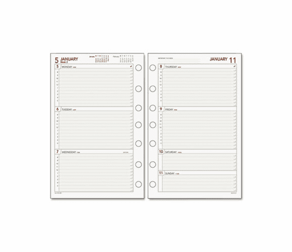DRN061285Y Express Recycled Weekly Planning Pages, 5-1/2 x 8-1/2, 2013 By DAY RUNNER,INC.