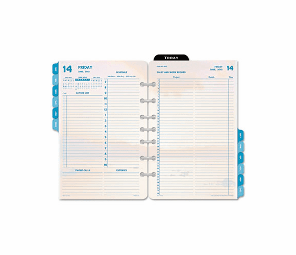 DTM131801301 Coastlines Dated Two-Page-per-Day Organizer Refill, 5-1/2 x 8-1/2, 2013 By DAYTIMER'S INC.