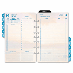 DTM131801301 Coastlines Dated Two-Page-per-Day Organizer Refill, 5-1/2 x 8-1/2, 2013 By DAYTIMER'S INC.