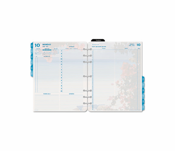 DTM133801301 Coastlines Dated Two-Page-per-Day Organizer Refill, 8-1/2 x 11, 2013 By DAYTIMER'S INC.