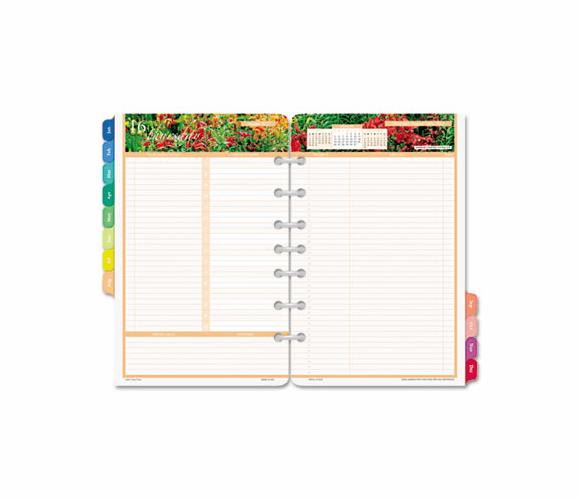 DTM134761301 Garden Path Dated Two-Page-per-Day Organizer Refill, 5-1/2 x 8-1/2, 2013 By DAYTIMER'S INC.