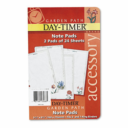 DTM13488 Garden Path Notepads w/Four Designs, 5-1/2 x 8-1/2 By DAYTIMER'S INC.