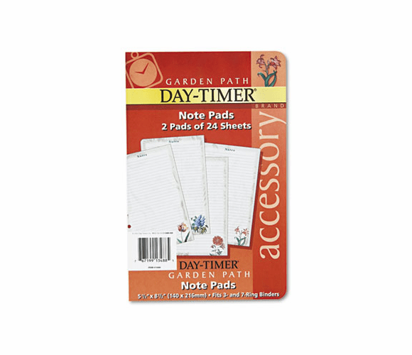 DTM13488 Garden Path Notepads w/Four Designs, 5-1/2 x 8-1/2 By DAYTIMER'S INC.