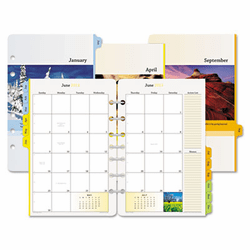 DTM136961301 Serenity Two-Page-Per-Month Tabbed Refill, Nature Scene, 8-1/2 x 5-1/2, 2013 By DAYTIMER'S INC.