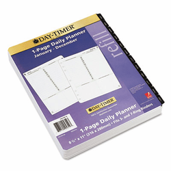 DTM140101301 Dated One-Page-per-Day Organizer Refill, January-December, 8-1/2 x 11, 2013 By DAYTIMER