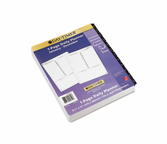 DTM140101301 Dated One-Page-per-Day Organizer Refill, January-December, 8-1/2 x 11, 2013 By DAYTIMER'S INC.