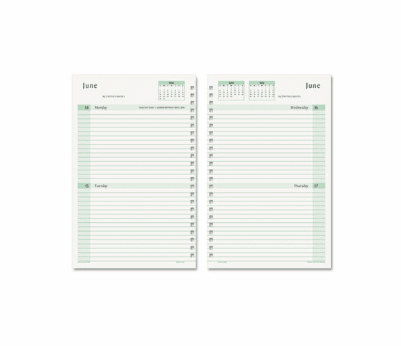 DTM164931201 Dated Two Days per Page Organizer Refill, 5-1/2 x 8-1/2, 2012 By DAYTIMER'S INC.