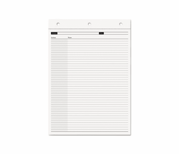 DTM16823 Magna Pad Notation Note Pad Refill, Narrow, 8 1/2 x 12, White, 70 Sheets, 2/Pack By DAYTIMER'S INC.