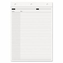 DTM16823 Magna Pad Notation Note Pad Refill, Narrow, 8 1/2 x 12, White, 70 Sheets, 2/Pack By DAYTIMER'S INC.