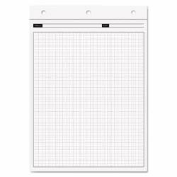 DTM16826 Magna Pad Note Pad Refill, Quadrille, 8 1/2 x 12, White, 70 Sheets, 2/Pack By DAYTIMER'S INC.