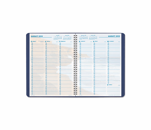 DTM322871301 Coastlines Wirebound Weekly/Monthly Planner, 8 x 11, 2013 By DAYTIMER'S INC.