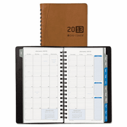 DTM452021301 Essentials Monthly Planner, 3-1/2 x 6-1/2, Brown, 2013 By DAYTIMER'S INC.