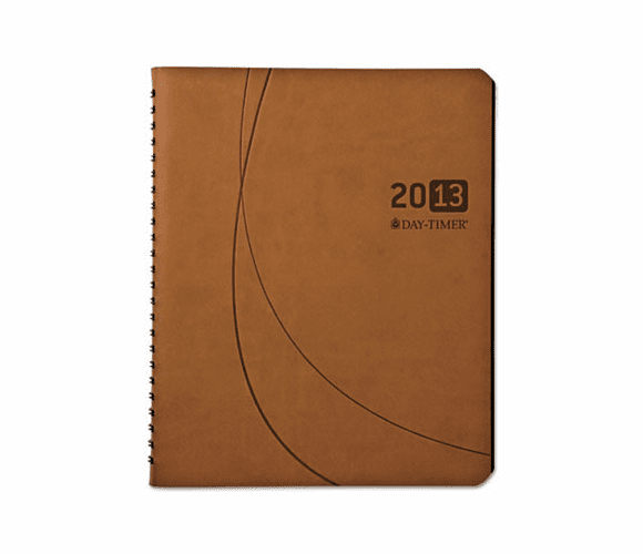 DTM452221301 Essentials Monthly Planner, 8-1/2 x 11, Brown, 2013 By DAYTIMER'S INC.